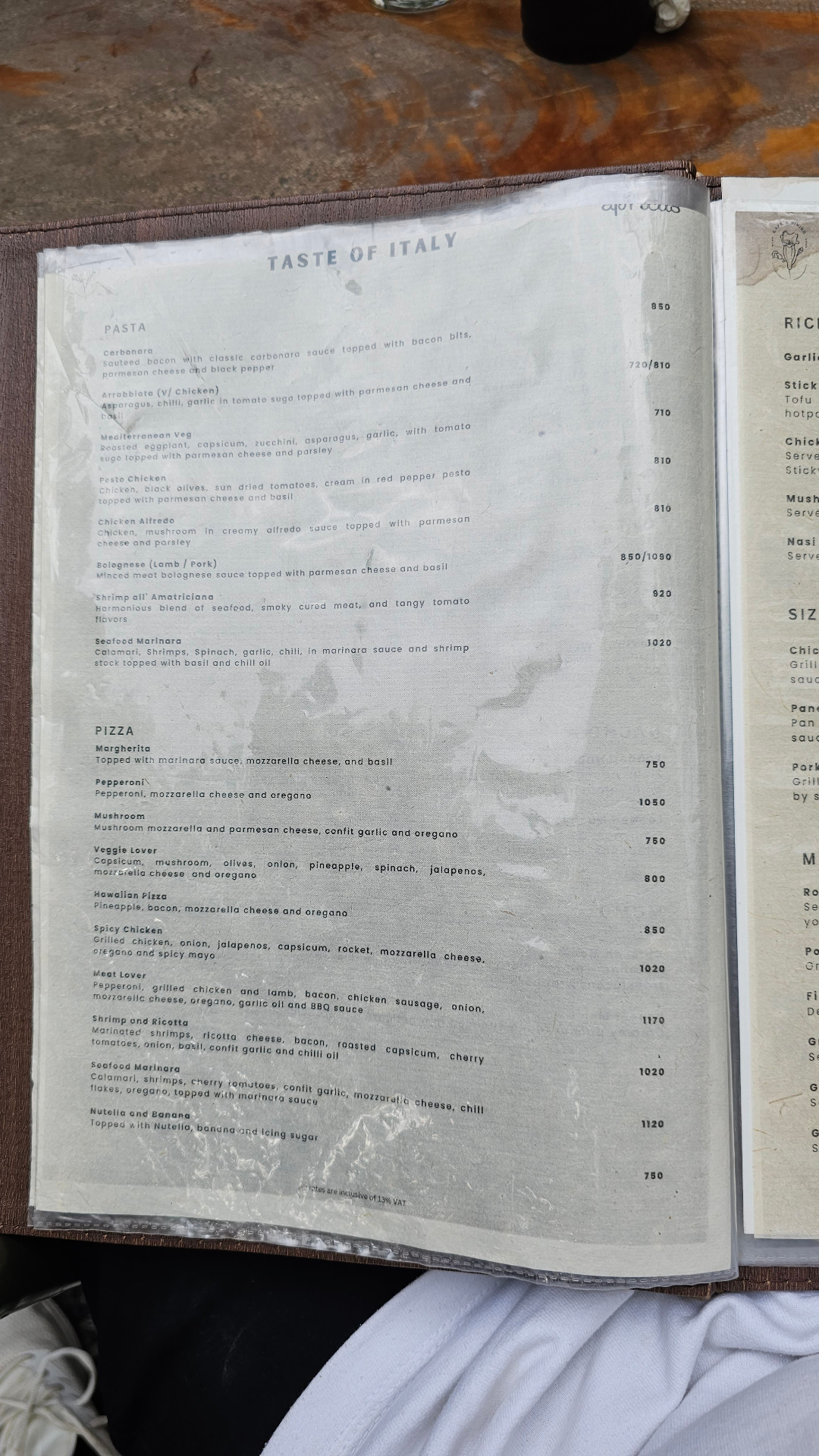 Apricus cafe menu 4