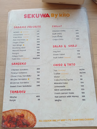 Sekuwa By Kilo - Jhamsikhel menu 2