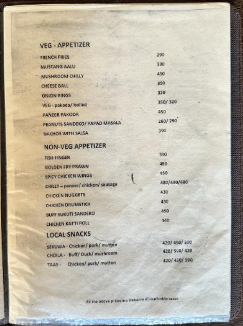 Alpine praise  menu 2