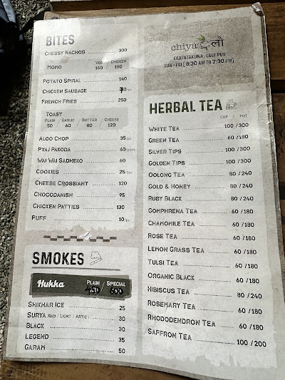 Chiya Dailo menu 1