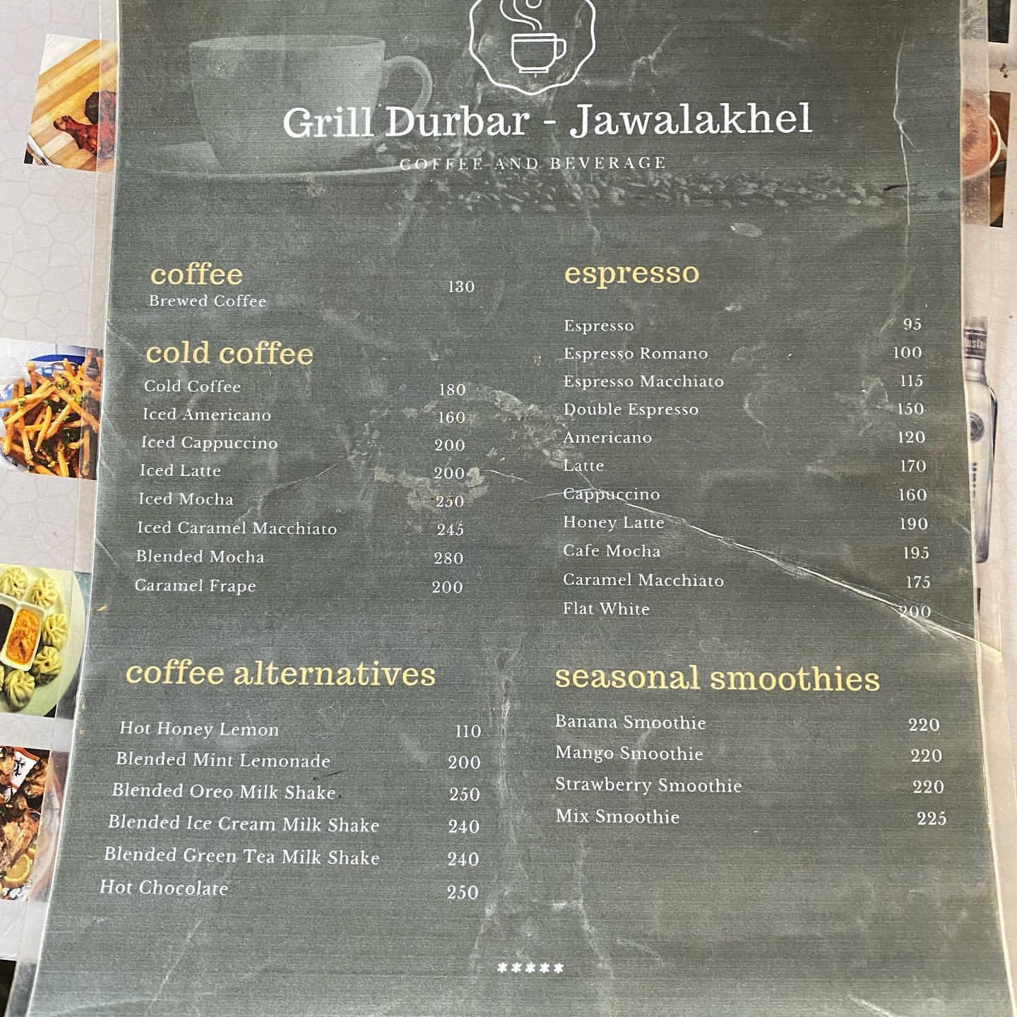 Grill Durbar Jawalakhel menu 1