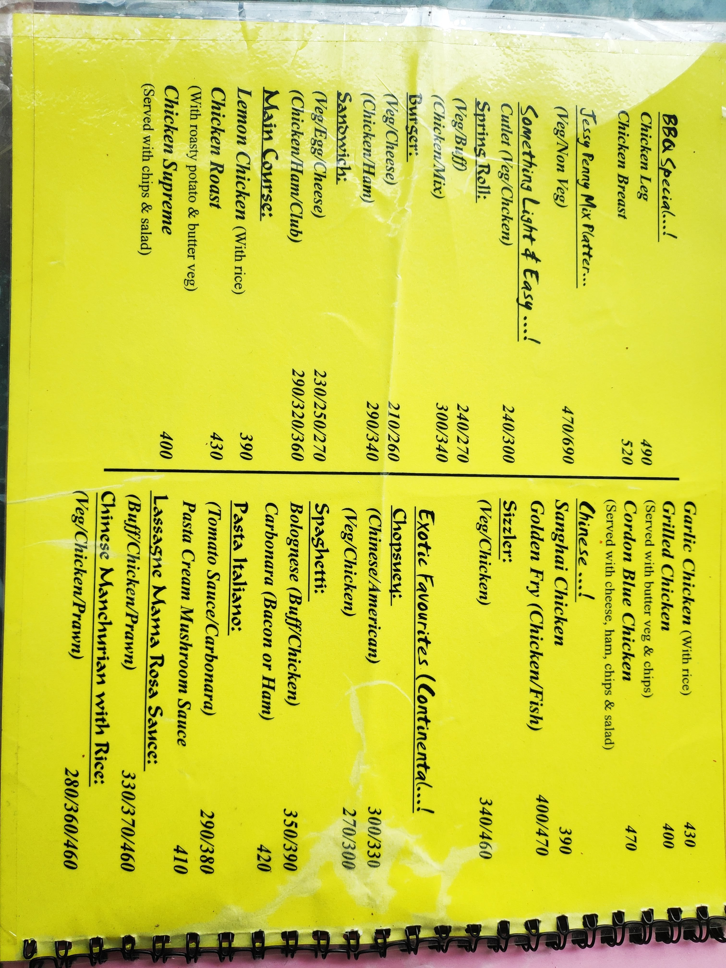 Jessy Penny Restro & Bar menu 3