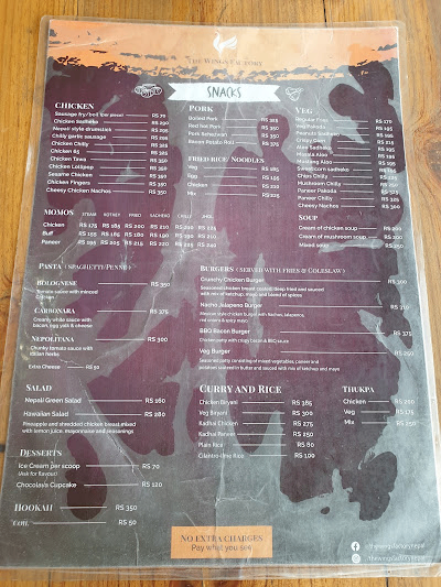 The Wings Factory, Radhe Radhe_menu_9