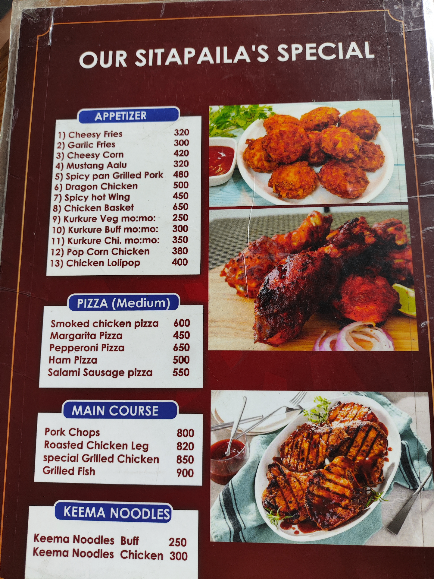 The Burger House & Crunchy Fried Chicken, Sitapaila menu 1