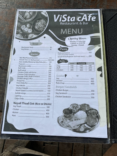 Vista Cafe Restaurant & Bar menu 1
