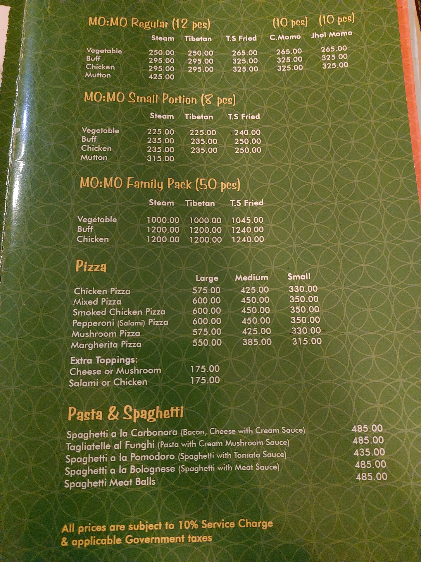 The Bakery Cafe menu 1