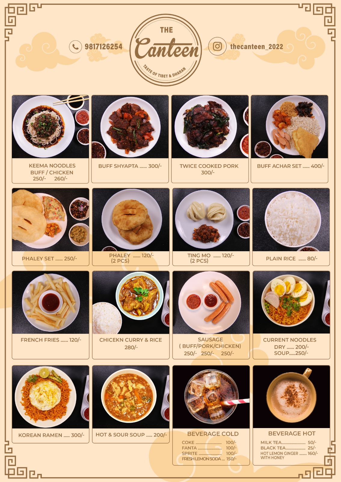 The Canteen menu 1