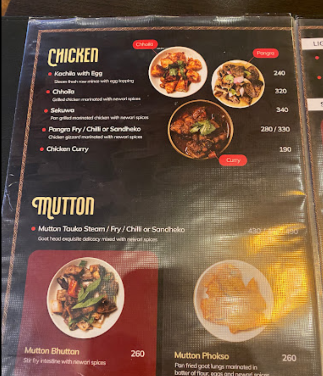 Pasa Newari Kitchen menu 2