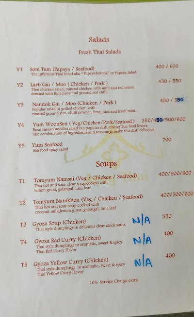 Aroy Thai menu 1