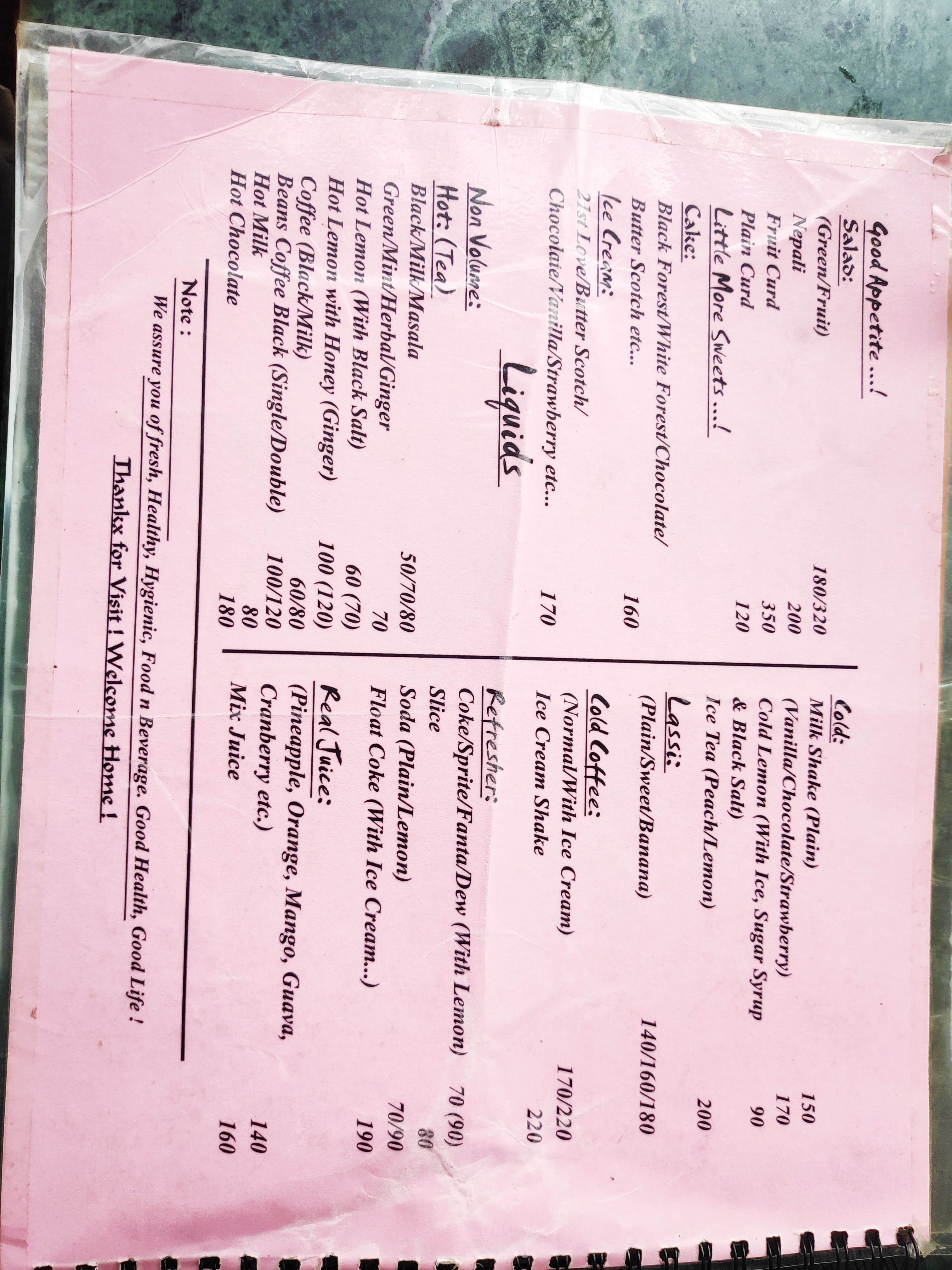 Jessy Penny Restro & Bar menu 1