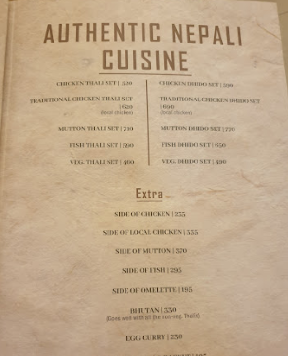 Daura Thakali menu 4