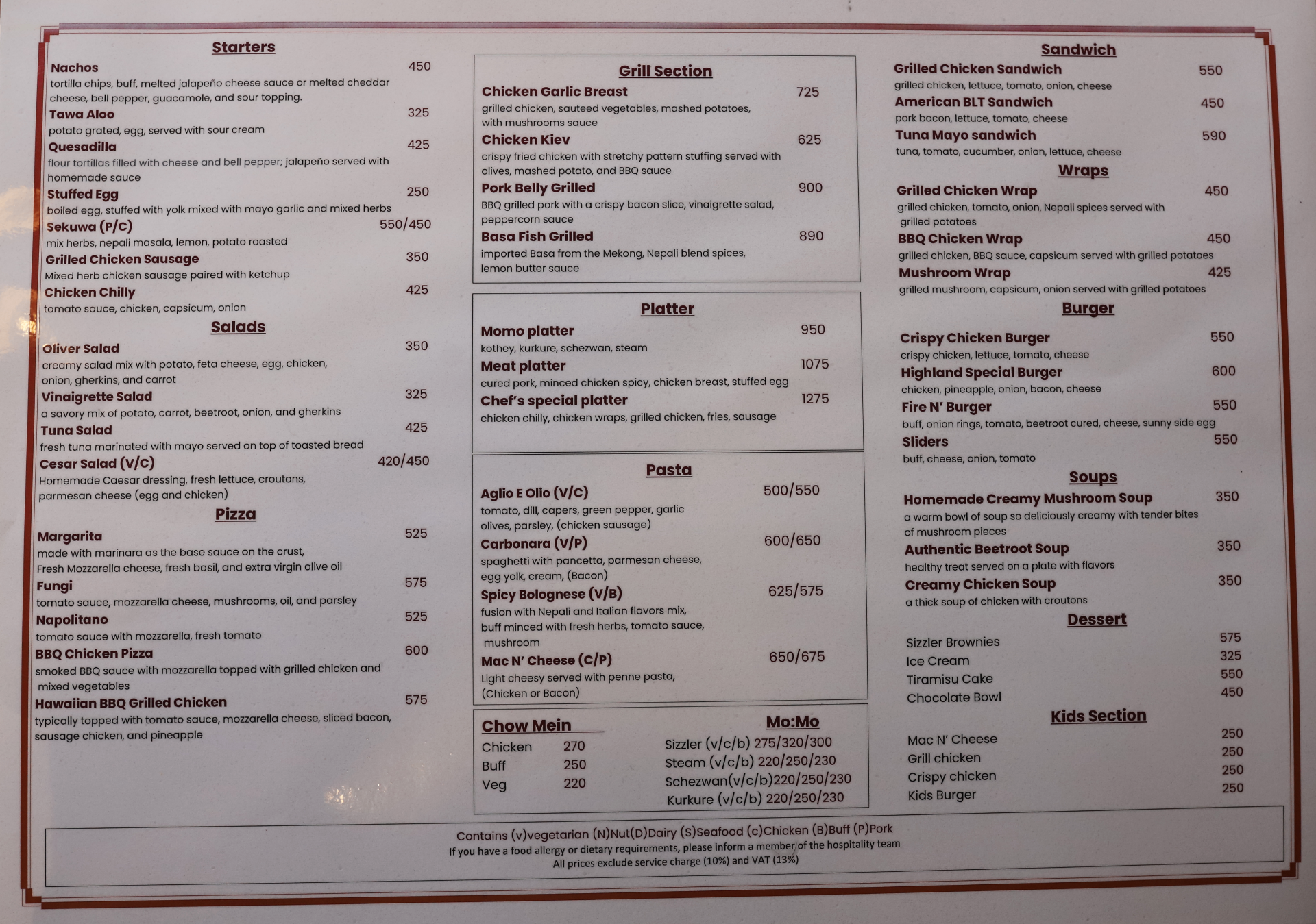 Yala Garden Cafe & Restro_menu_4