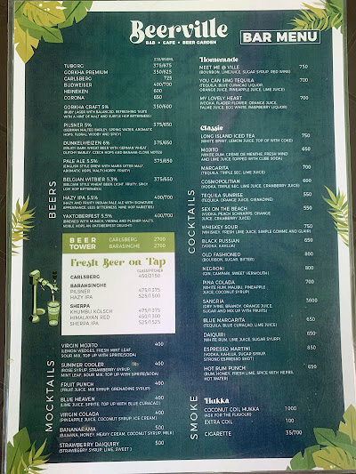 Beerville / Beside the Nature menu 3