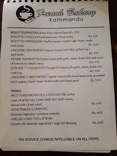 French Bakery menu 4