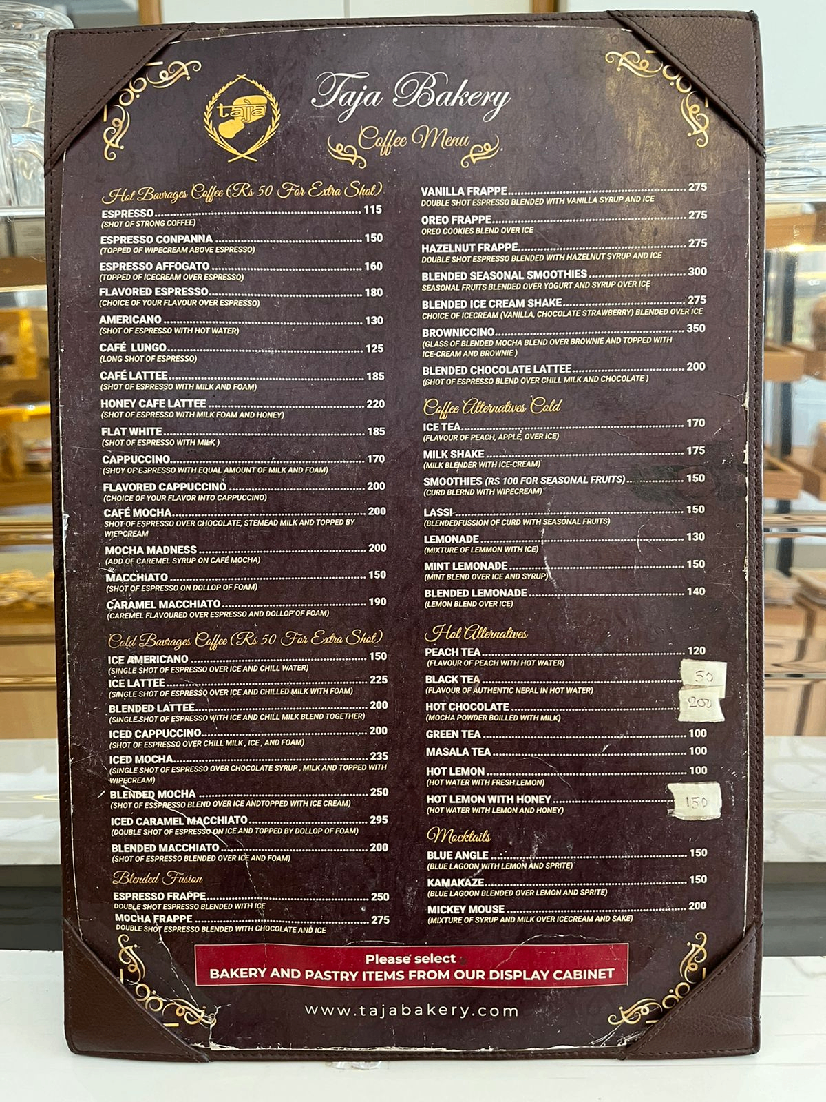 Tiptop sitapaila menu 1