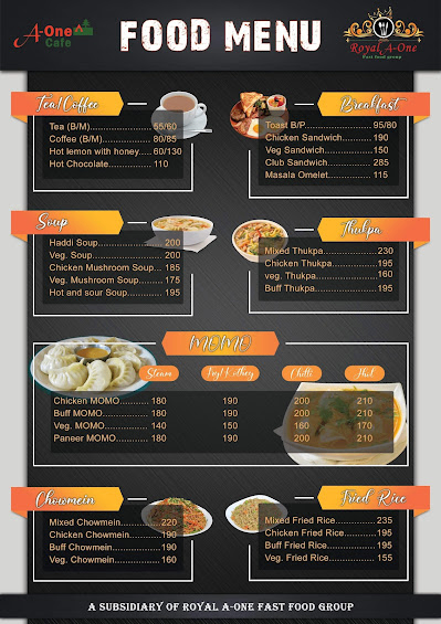 A one Cafe Old Baneshwor menu 1