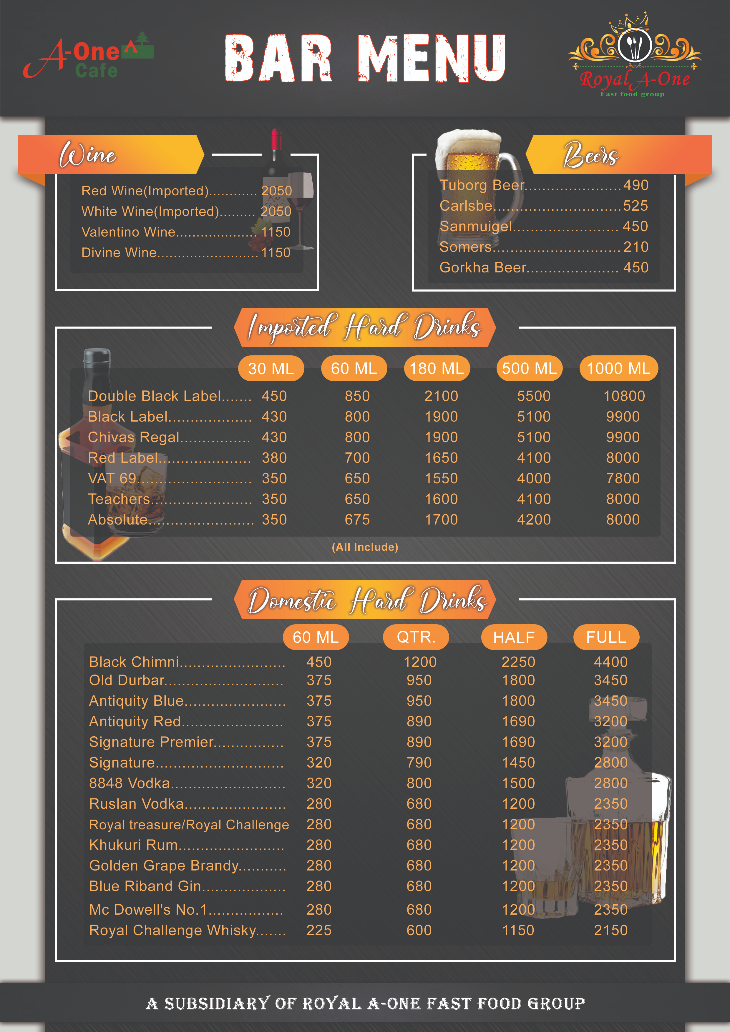 Aone Cafe & Party Palace menu 2