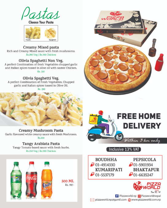 Pizza World menu 4
