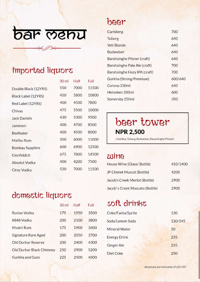 Jasper Restaurant - Thamel, Kathmandu_menu_4