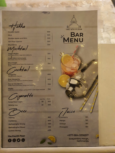 The Fourth Floor Restaurant and Bar - Swoyambhu menu 4