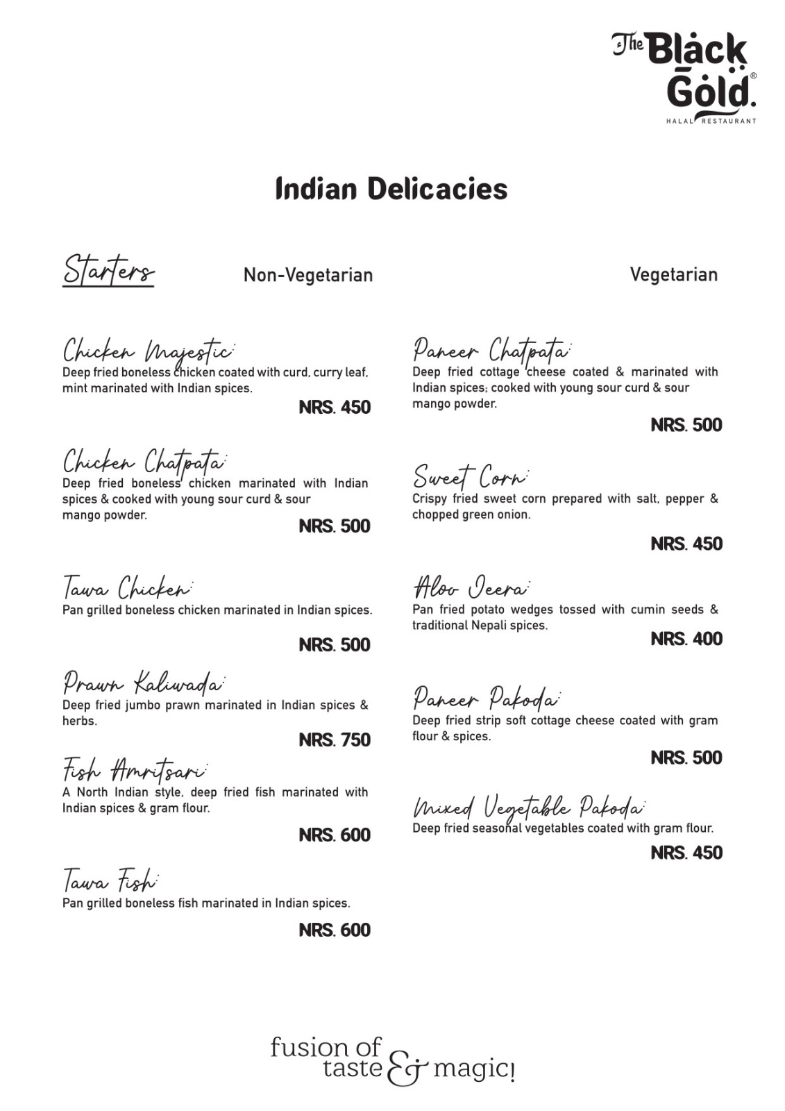 The Black Gold Restaurant : Halal Authentic_menu_3