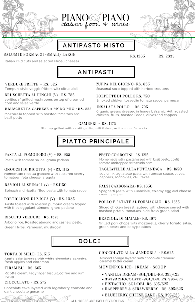 Piano Piano, Lazimpat - Best Italian Restaurant In Kathmandu menu 3