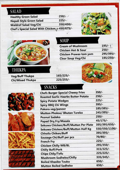 Chef's Burger samakhusi menu 2