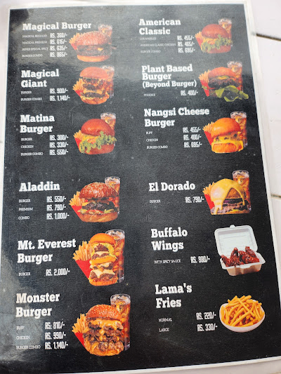 Lama Grill Burger menu 2