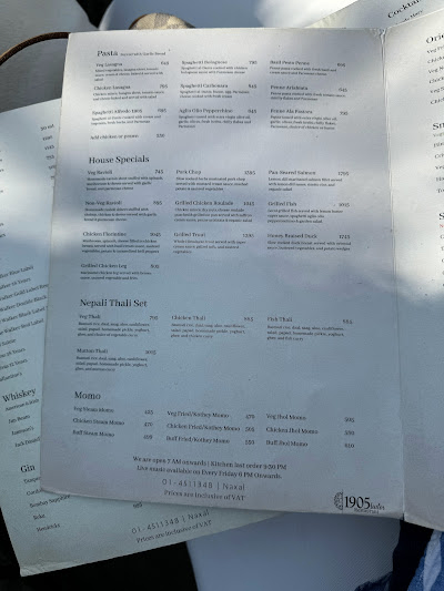 1905 Suites & Restaurant menu 2