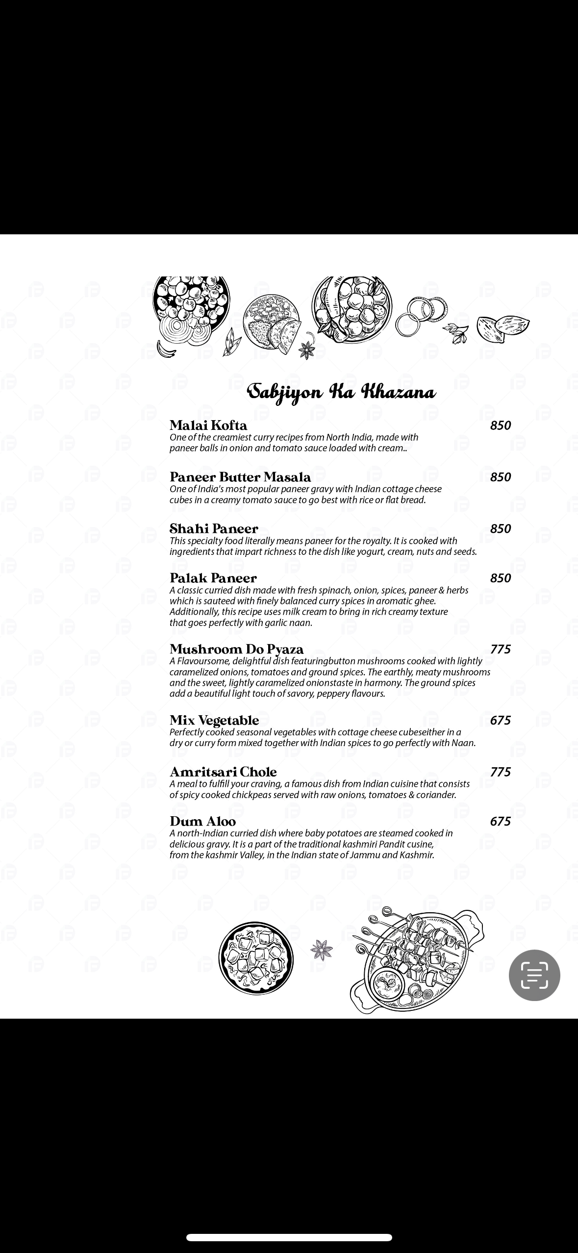 The Address Lounge menu 1