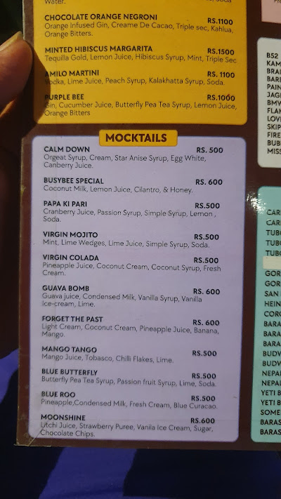 Busy Bee cafe Ktm menu 3