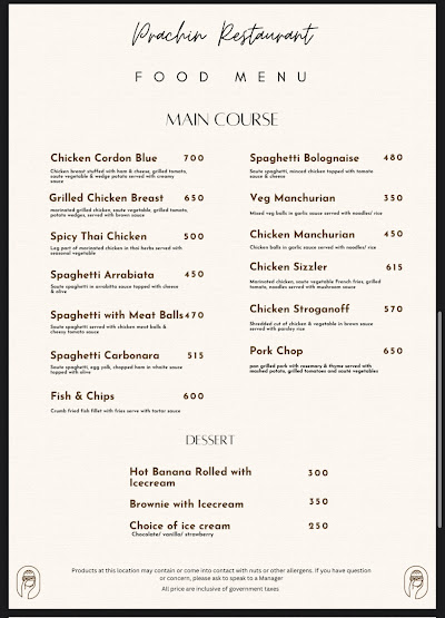 Prachin Restaurant menu 3