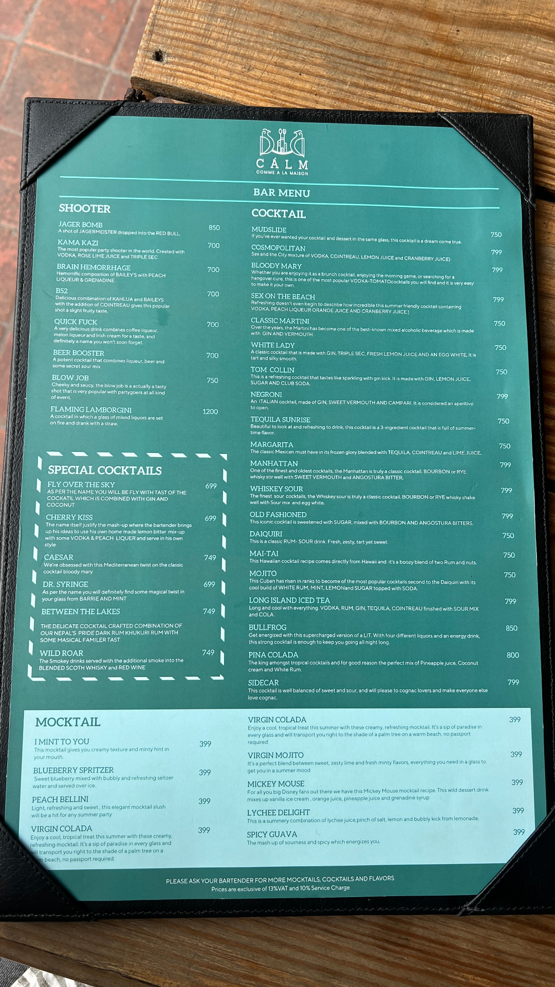 Calm Restro & Bar menu 4