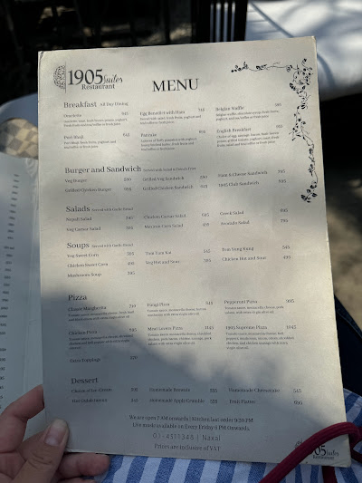 1905 Suites & Restaurant menu 1