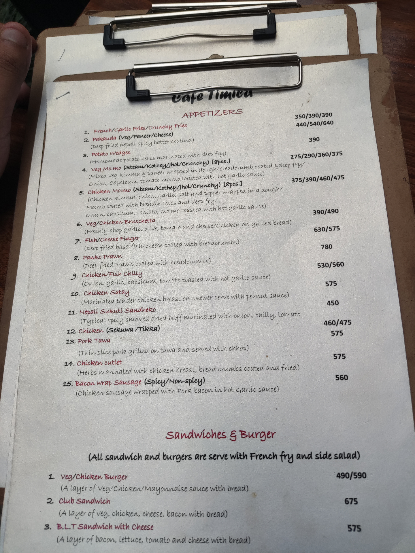 Cafe Timila  menu 3