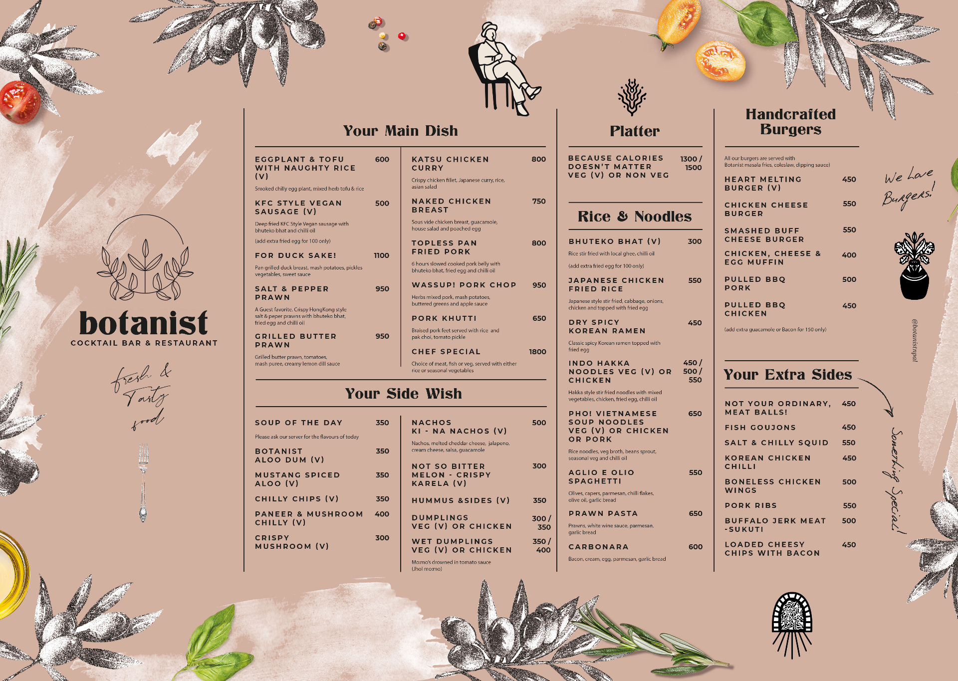 Botanist menu 1