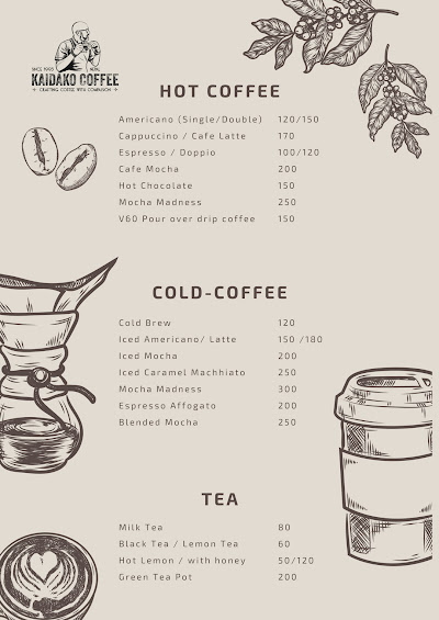KaidaKo Coffee House menu 4
