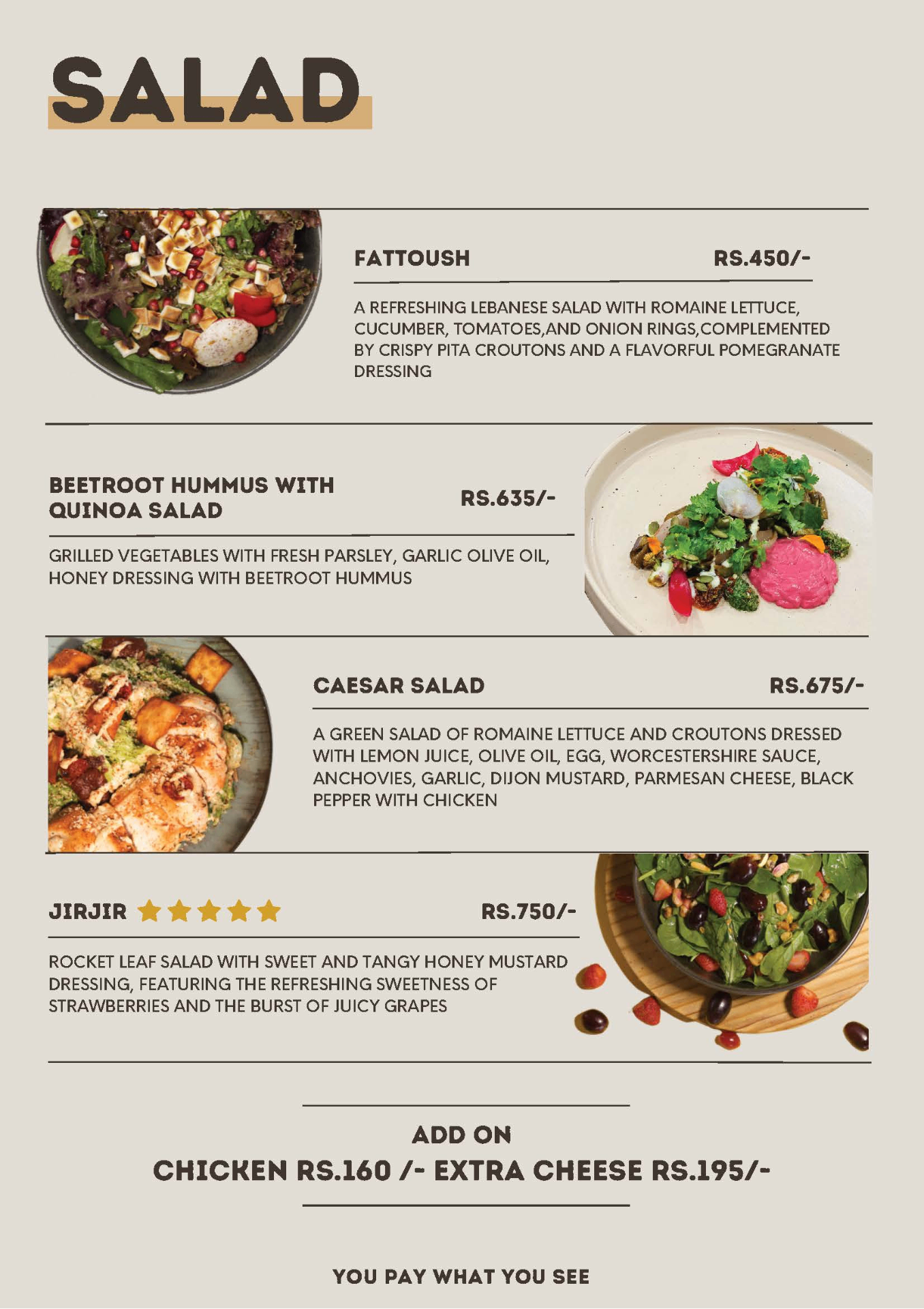 Mazaaj Hookah Lounge & Bar menu 1