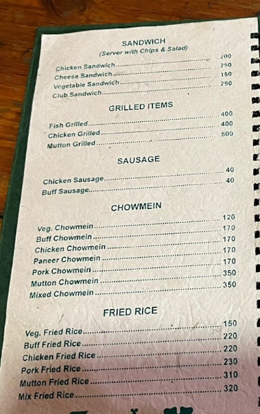 Yangtaru Sekuwa Corner menu 1