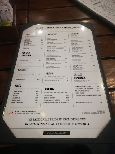Himalayan Java - Baluwatar_menu_4