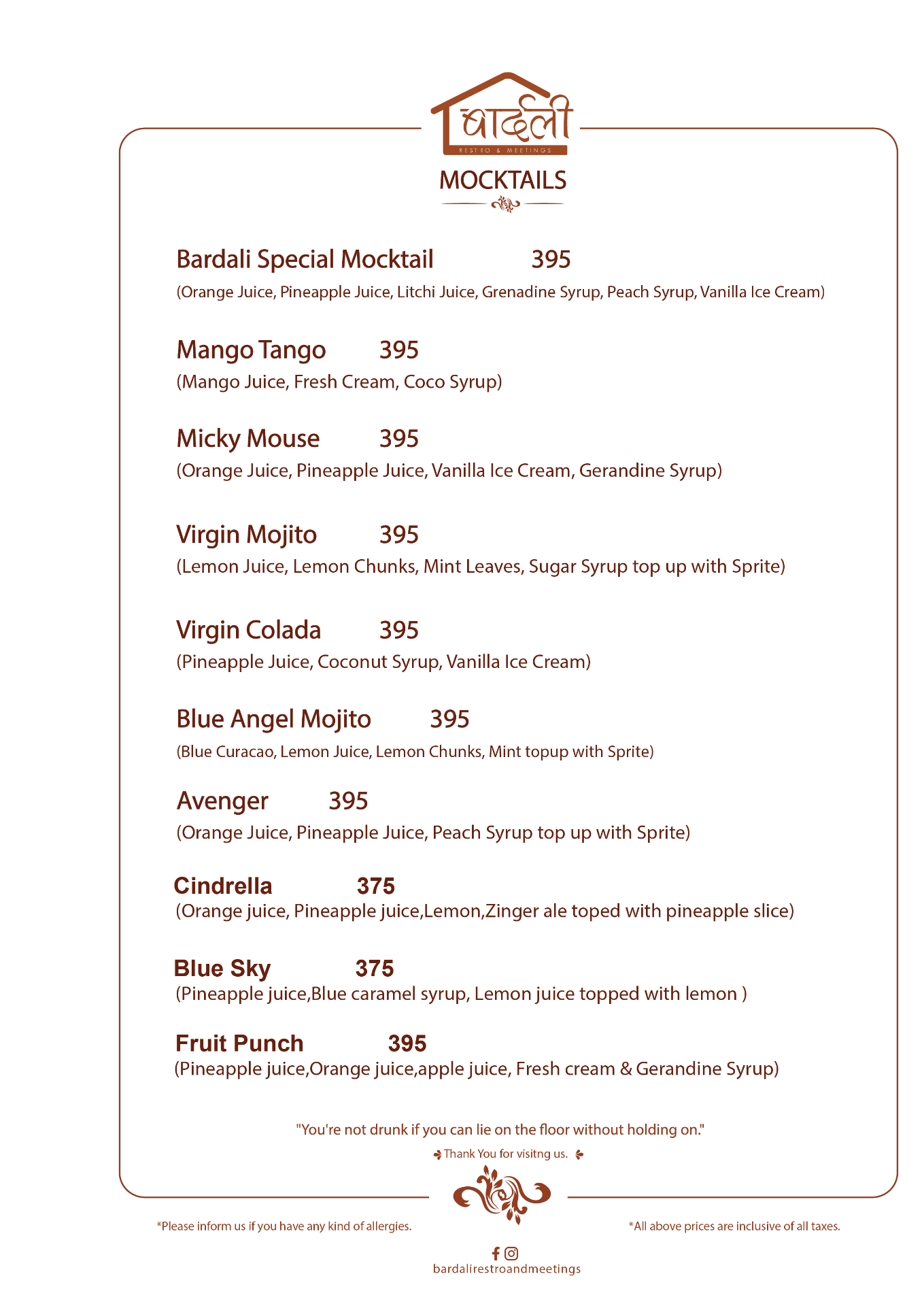 Bardali Restro & Meetings menu 4