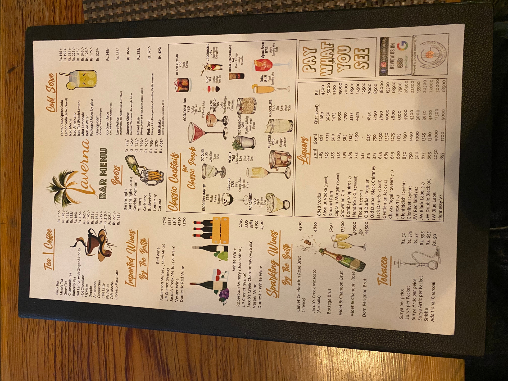 Taverna Restaurant & Pool Bar menu 1