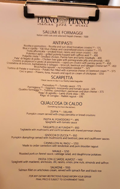 Piano Piano, Lazimpat - Best Italian Restaurant In Kathmandu_menu_7