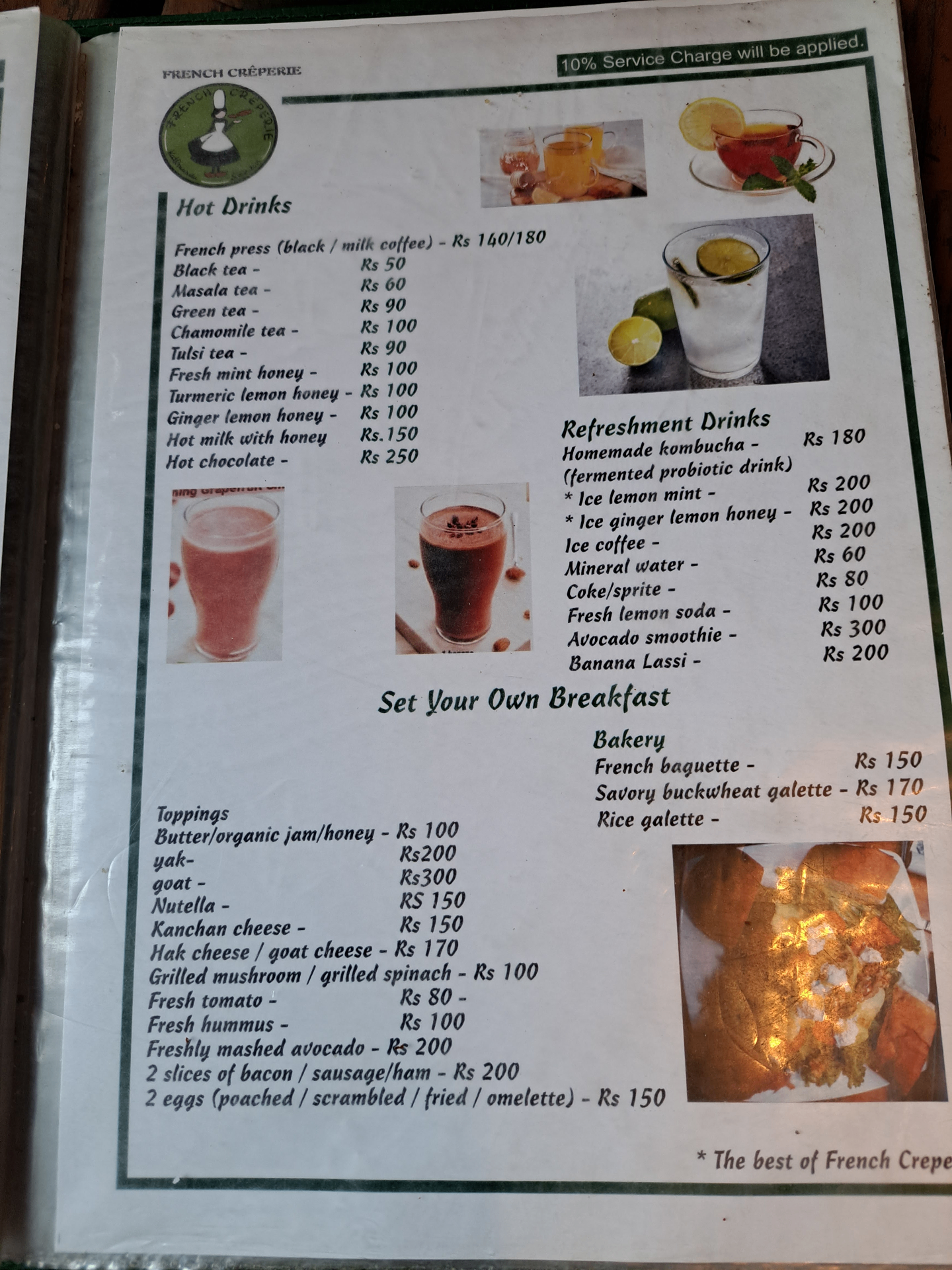 French Creperie menu 3
