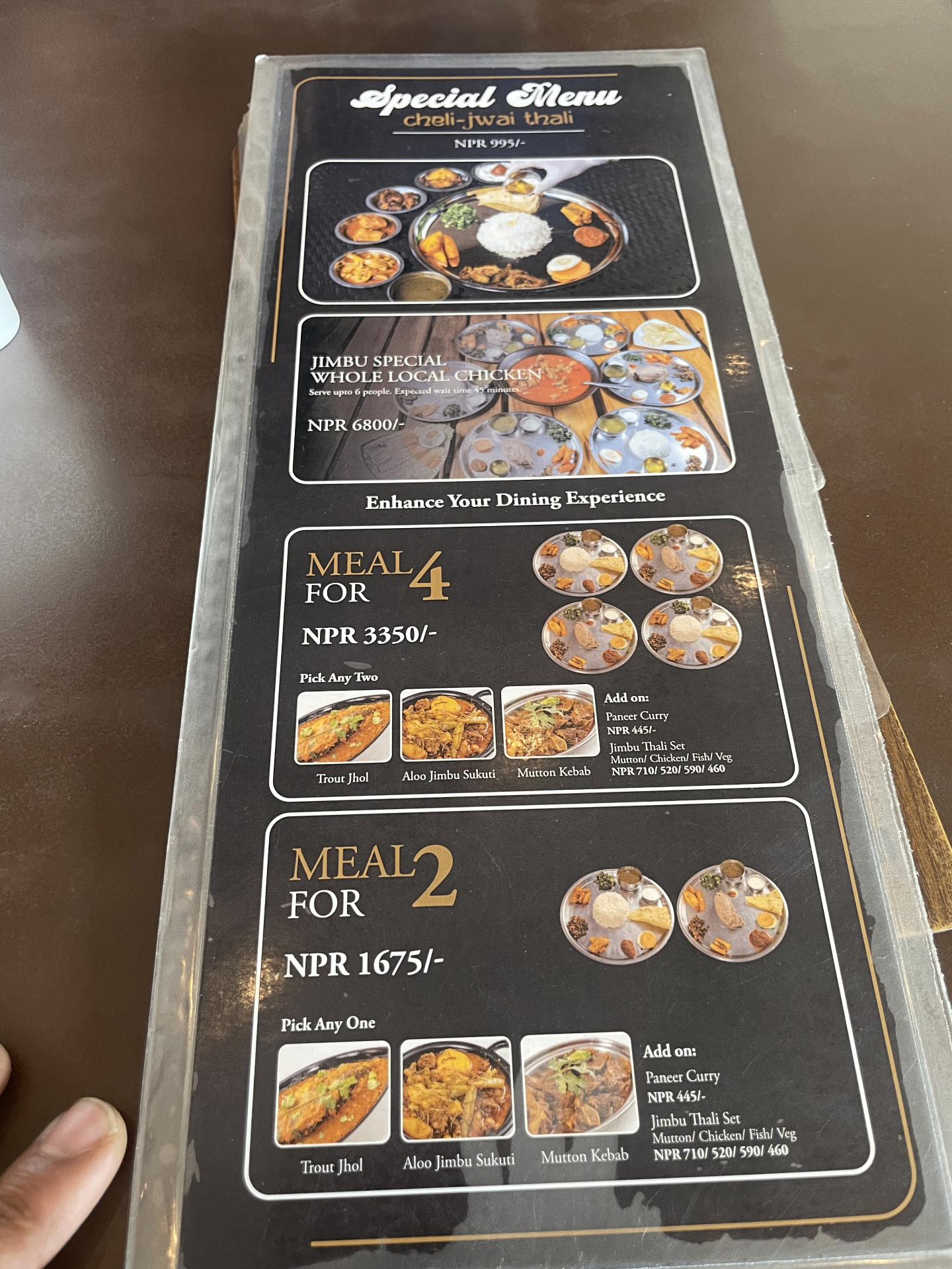 Jimbu Thakali by Capital Grill menu 1