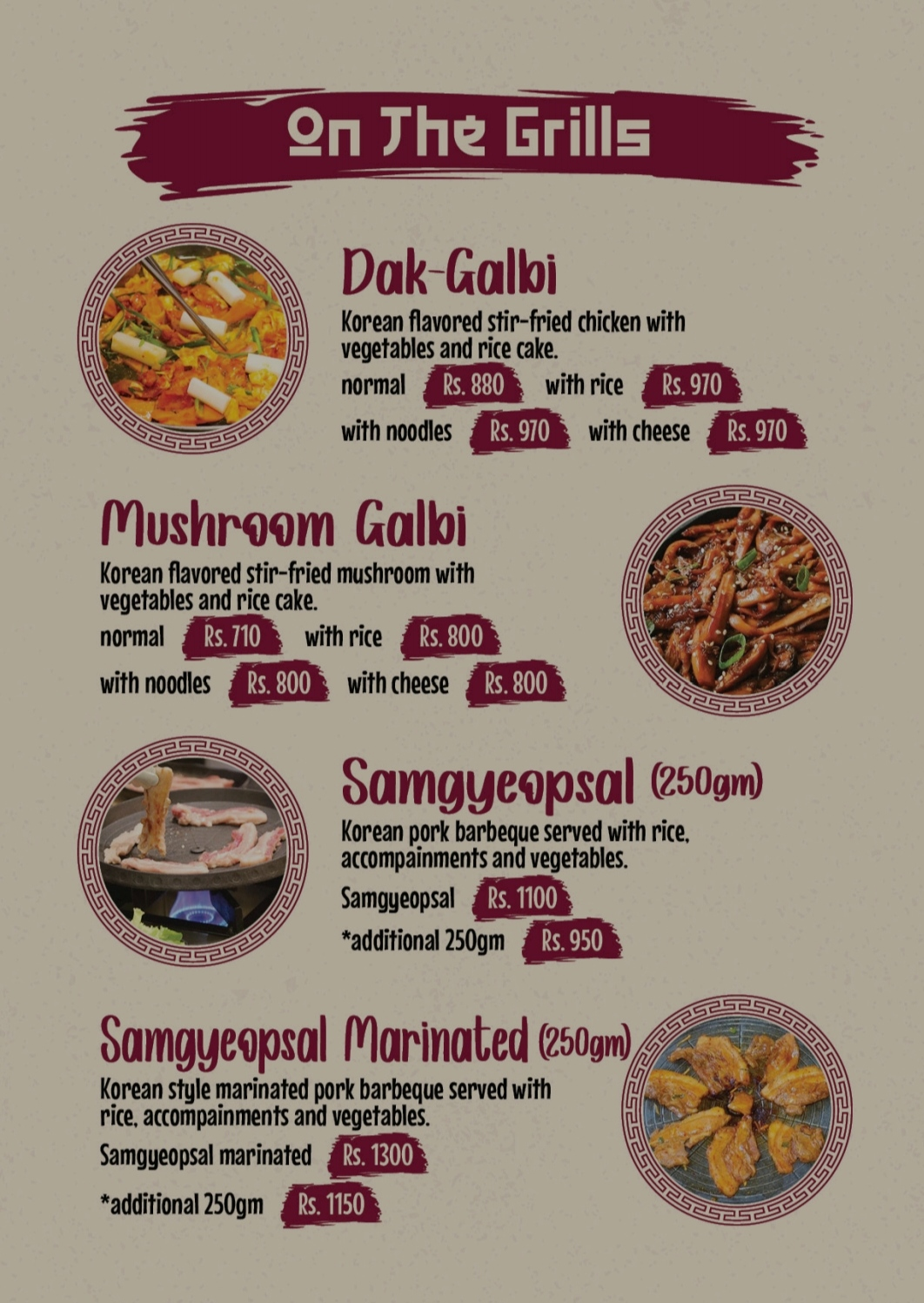 Dak-Galbi Korean House menu 4