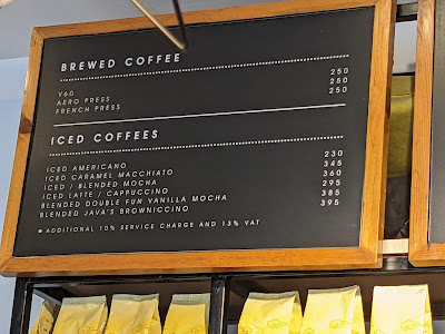 Himalayan Java Coffee - Airport menu 2