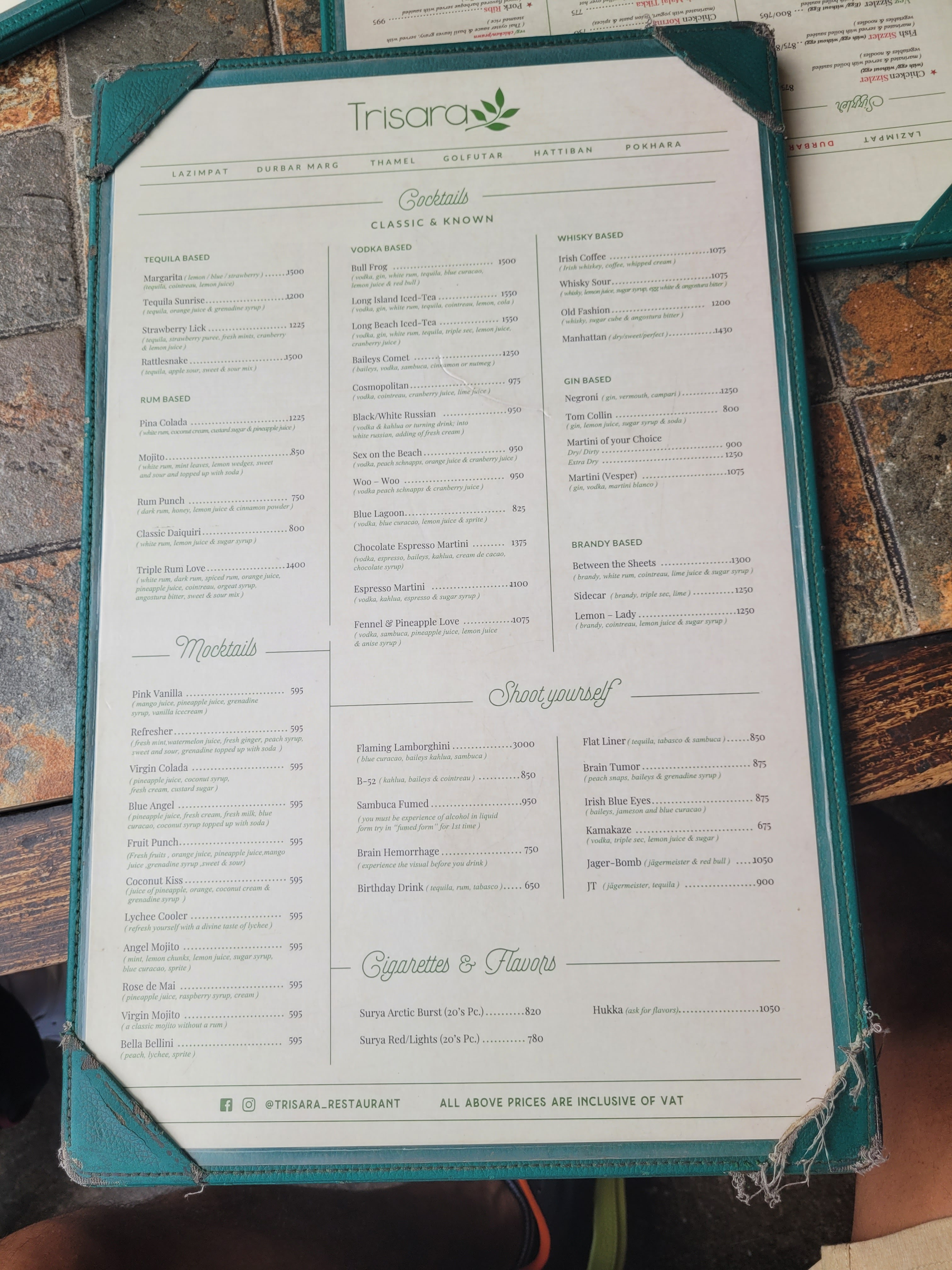 Trisara Durbarmarg menu 3