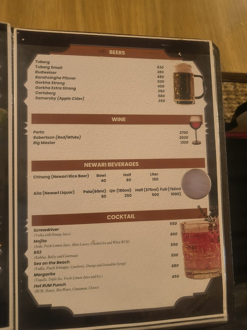 Newa Falcha Budhanilkantha menu 2