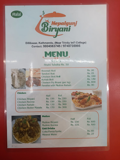 Nepalgunj Biryani menu 4